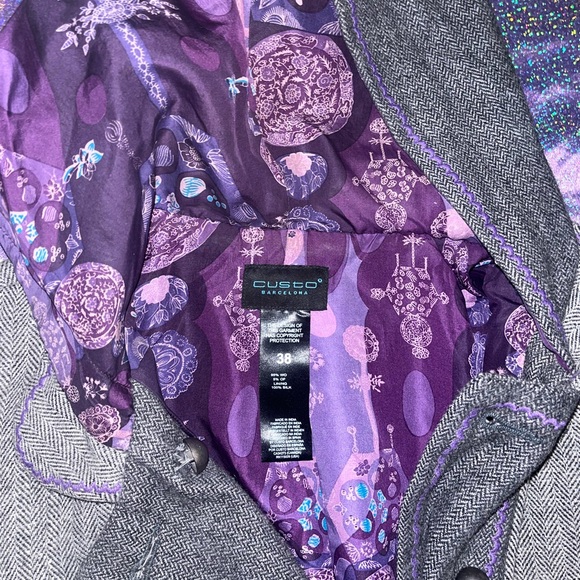 Custo Barcelona size 38 gray tweed embellished - Picture 4 of 8